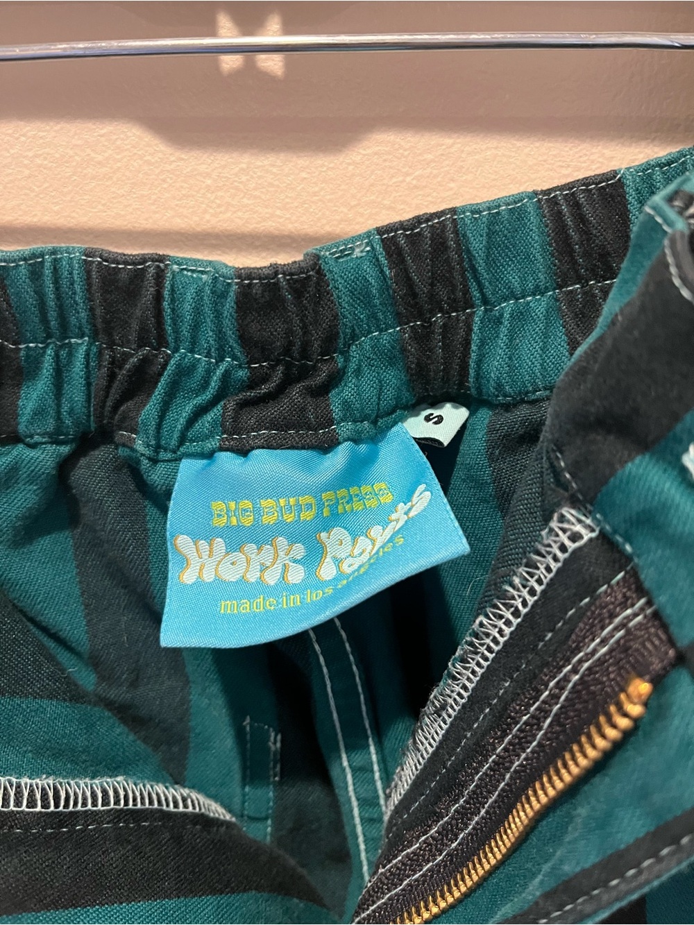 Big Bud Press Teal & Black Striped Work Pants - Picture 4 of 6